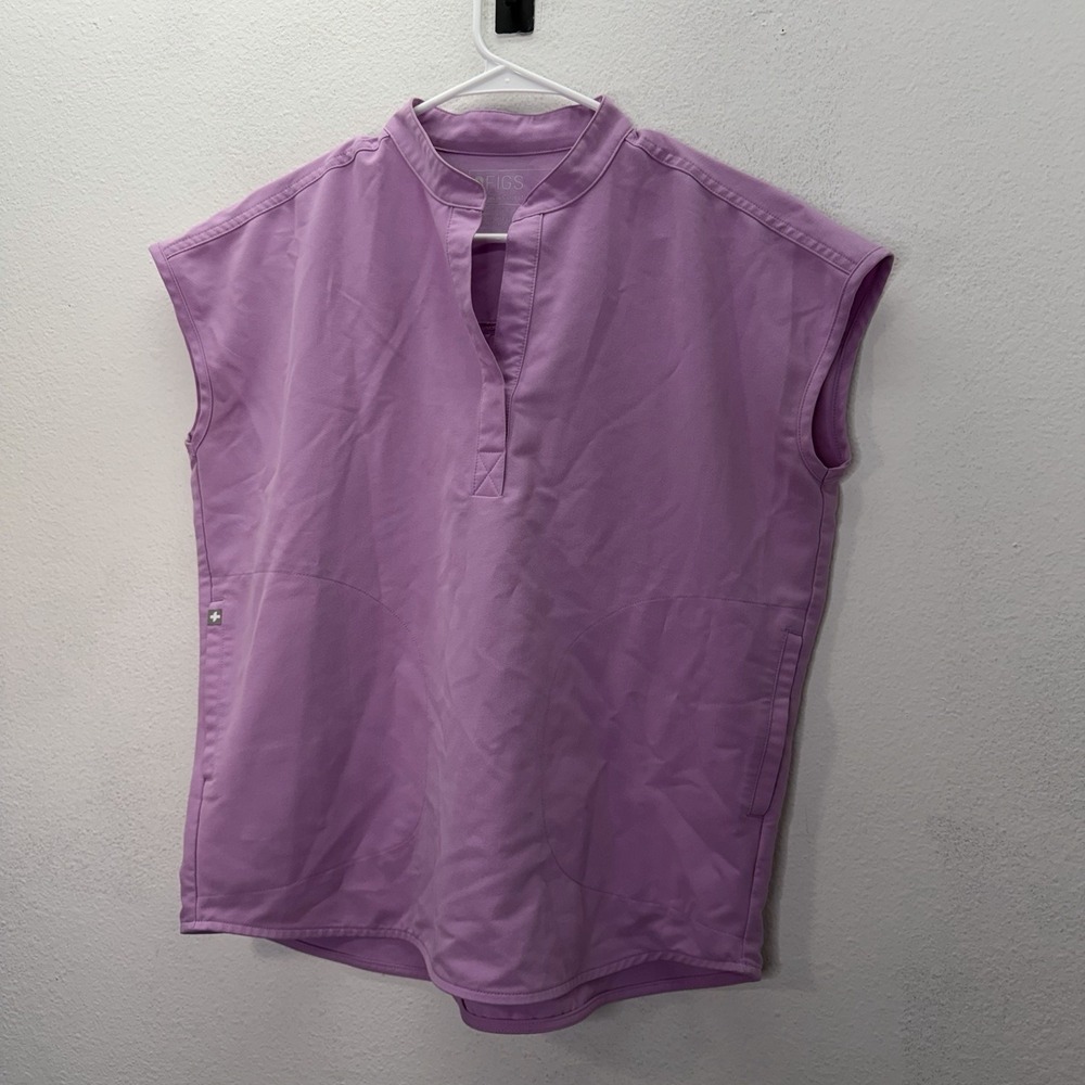 Figs Scrub Top Women's XS Rafaela Oversized Lavender Purple Nurse Medical